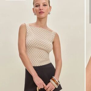 Reformation Birch Knit Top Green - Size S